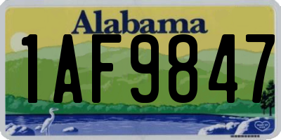 AL license plate 1AF9847