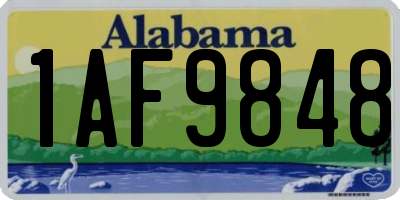 AL license plate 1AF9848