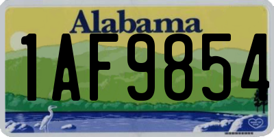 AL license plate 1AF9854