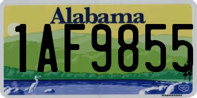 AL license plate 1AF9855