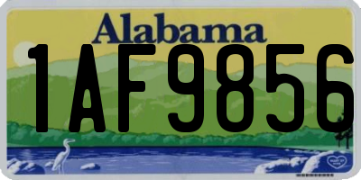 AL license plate 1AF9856