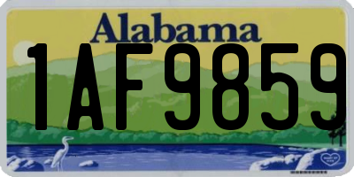 AL license plate 1AF9859
