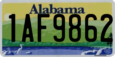 AL license plate 1AF9862