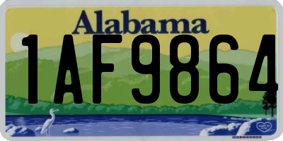 AL license plate 1AF9864