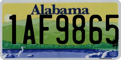 AL license plate 1AF9865