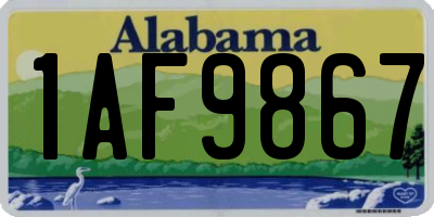 AL license plate 1AF9867