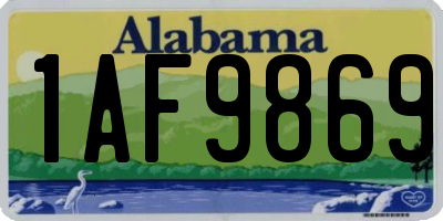 AL license plate 1AF9869