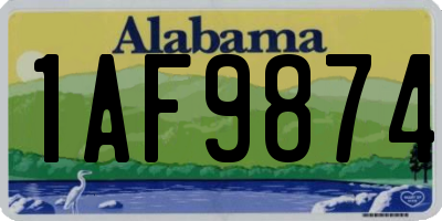 AL license plate 1AF9874
