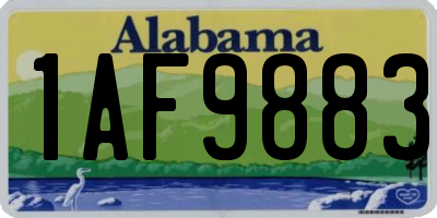 AL license plate 1AF9883