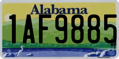 AL license plate 1AF9885