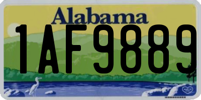 AL license plate 1AF9889