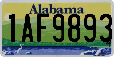 AL license plate 1AF9893