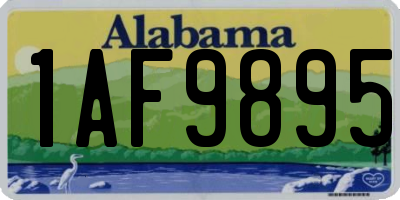 AL license plate 1AF9895