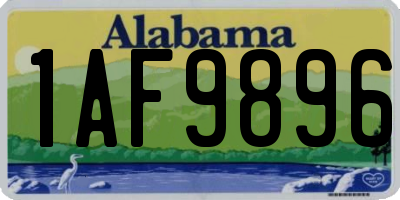 AL license plate 1AF9896