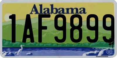 AL license plate 1AF9899