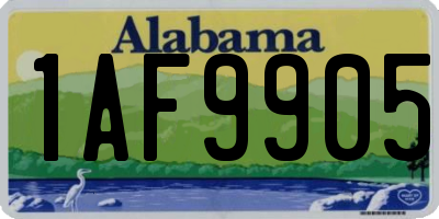 AL license plate 1AF9905