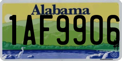 AL license plate 1AF9906
