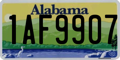 AL license plate 1AF9907