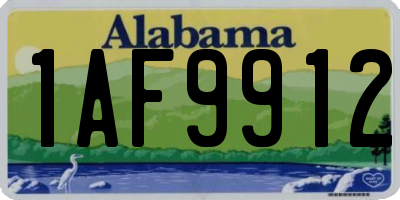 AL license plate 1AF9912