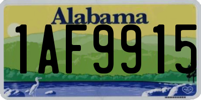 AL license plate 1AF9915