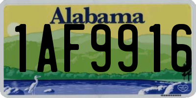 AL license plate 1AF9916