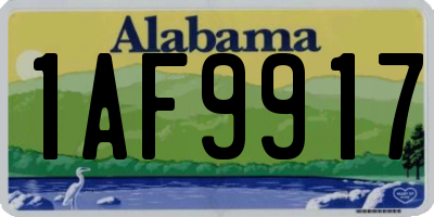 AL license plate 1AF9917