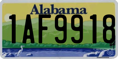 AL license plate 1AF9918