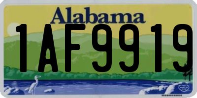 AL license plate 1AF9919