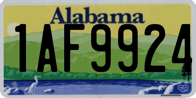 AL license plate 1AF9924