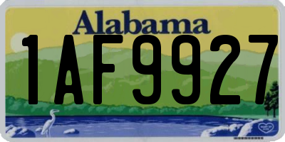AL license plate 1AF9927