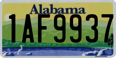 AL license plate 1AF9937