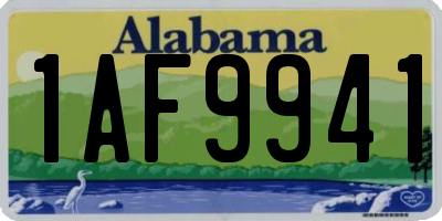 AL license plate 1AF9941
