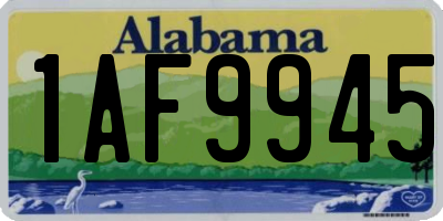AL license plate 1AF9945