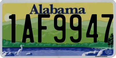AL license plate 1AF9947