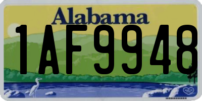 AL license plate 1AF9948