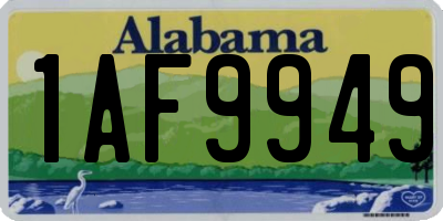 AL license plate 1AF9949