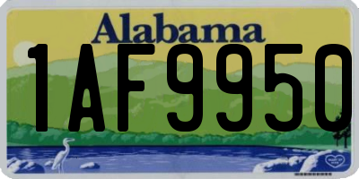 AL license plate 1AF9950