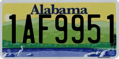 AL license plate 1AF9951