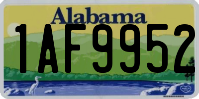 AL license plate 1AF9952