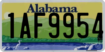 AL license plate 1AF9954