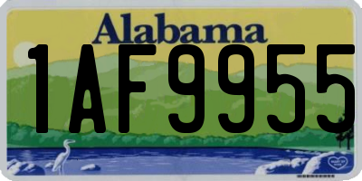 AL license plate 1AF9955