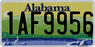 AL license plate 1AF9956