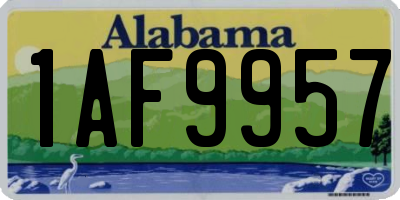 AL license plate 1AF9957