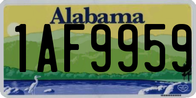 AL license plate 1AF9959
