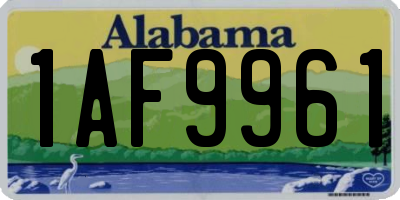 AL license plate 1AF9961