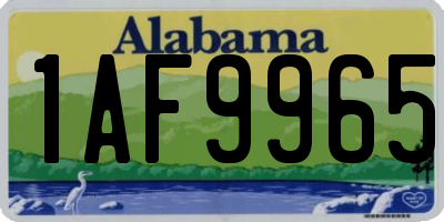 AL license plate 1AF9965