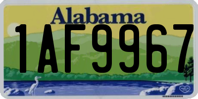 AL license plate 1AF9967