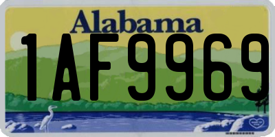 AL license plate 1AF9969
