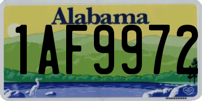 AL license plate 1AF9972