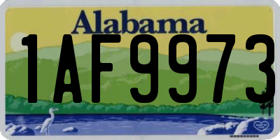 AL license plate 1AF9973